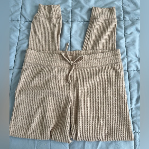 GAP Factory Brushed Waffle-Knit PJ Shirt and Pant Set - Picture 2 of 5